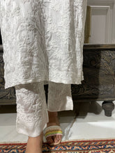 Load image into Gallery viewer, Chikankari Modal Satin Pant Set