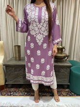Load image into Gallery viewer, Chikankari Modal Kurti