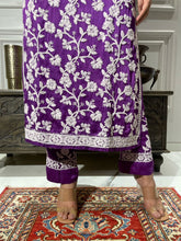 Load image into Gallery viewer, Chikankari Modal Satin Pant Set