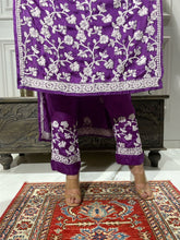 Load image into Gallery viewer, Chikankari Modal Satin Pant Set