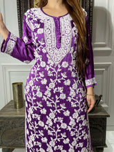 Load image into Gallery viewer, Chikankari Modal Satin Pant Set