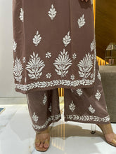 Load image into Gallery viewer, Chikankari Rayon Pallazo Set