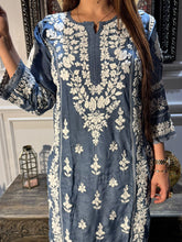 Load image into Gallery viewer, Chikankari Viscose Muslin Kurti
