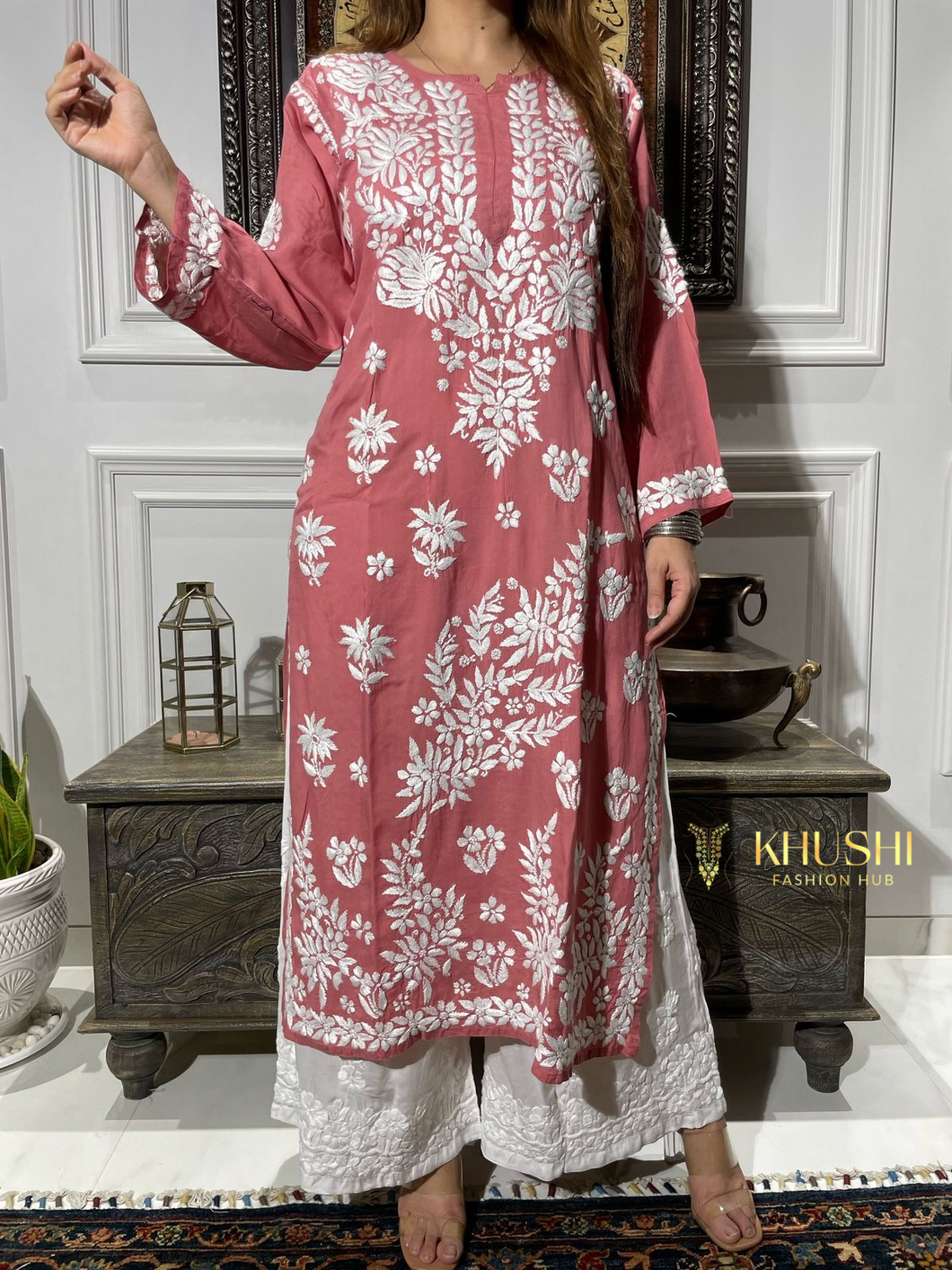 Chikankari Modal Kurti