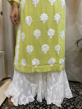 Load image into Gallery viewer, Chikankari Lime green Kurta
