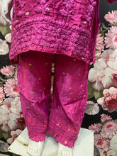 Load image into Gallery viewer, Rani Pink Chanderi Silk Pant Set
