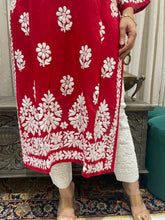 Load image into Gallery viewer, Chikankari Modal Kurti
