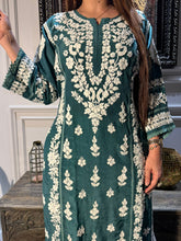 Load image into Gallery viewer, Chikankari Viscose Muslin Kurti
