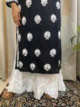 Load image into Gallery viewer, Chikankari Black Kurta
