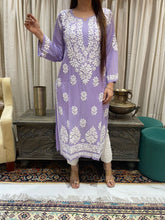 Load image into Gallery viewer, Chikankari Modal Kurti
