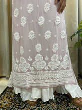 Load image into Gallery viewer, Chikankari 3d viscose kurta baby pink
