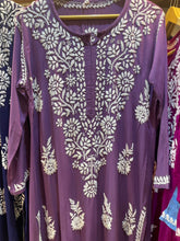 Load image into Gallery viewer, Purple Ryon kurti
