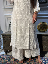 Load image into Gallery viewer, Chikankari Mul cotton White Kurti
