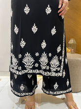 Load image into Gallery viewer, Chikankari Black Plazzo Set
