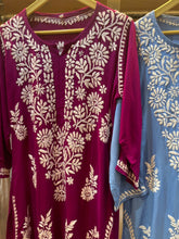 Load image into Gallery viewer, Dark pink Ryon Kurti
