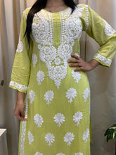 Load image into Gallery viewer, Chikankari Lime green Kurta
