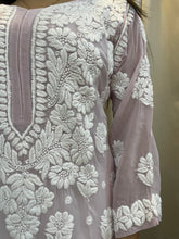 Load image into Gallery viewer, Chikankari 3d viscose kurta baby pink
