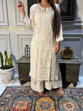 Load image into Gallery viewer, Chikankari Mul cotton White Kurti
