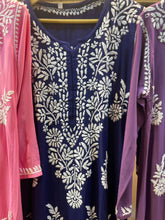 Load image into Gallery viewer, Navy Blue Ryon Kurti
