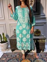 Load image into Gallery viewer, Chikankari Modal Cotton Kurti
