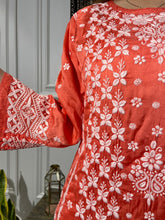 Load image into Gallery viewer, Chikankari Modal Satin Pallazo Set
