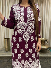 Load image into Gallery viewer, Chikankari Modal Kurti
