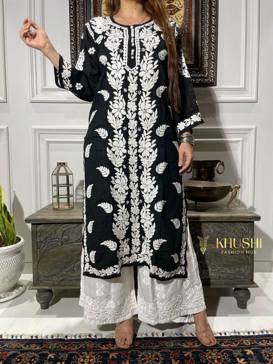 Chikankari Modal Kurti