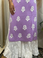 Load image into Gallery viewer, Chikankari Lailac Kurta
