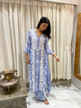 Load image into Gallery viewer, Chikankari Silk Crepe Pallazo Set
