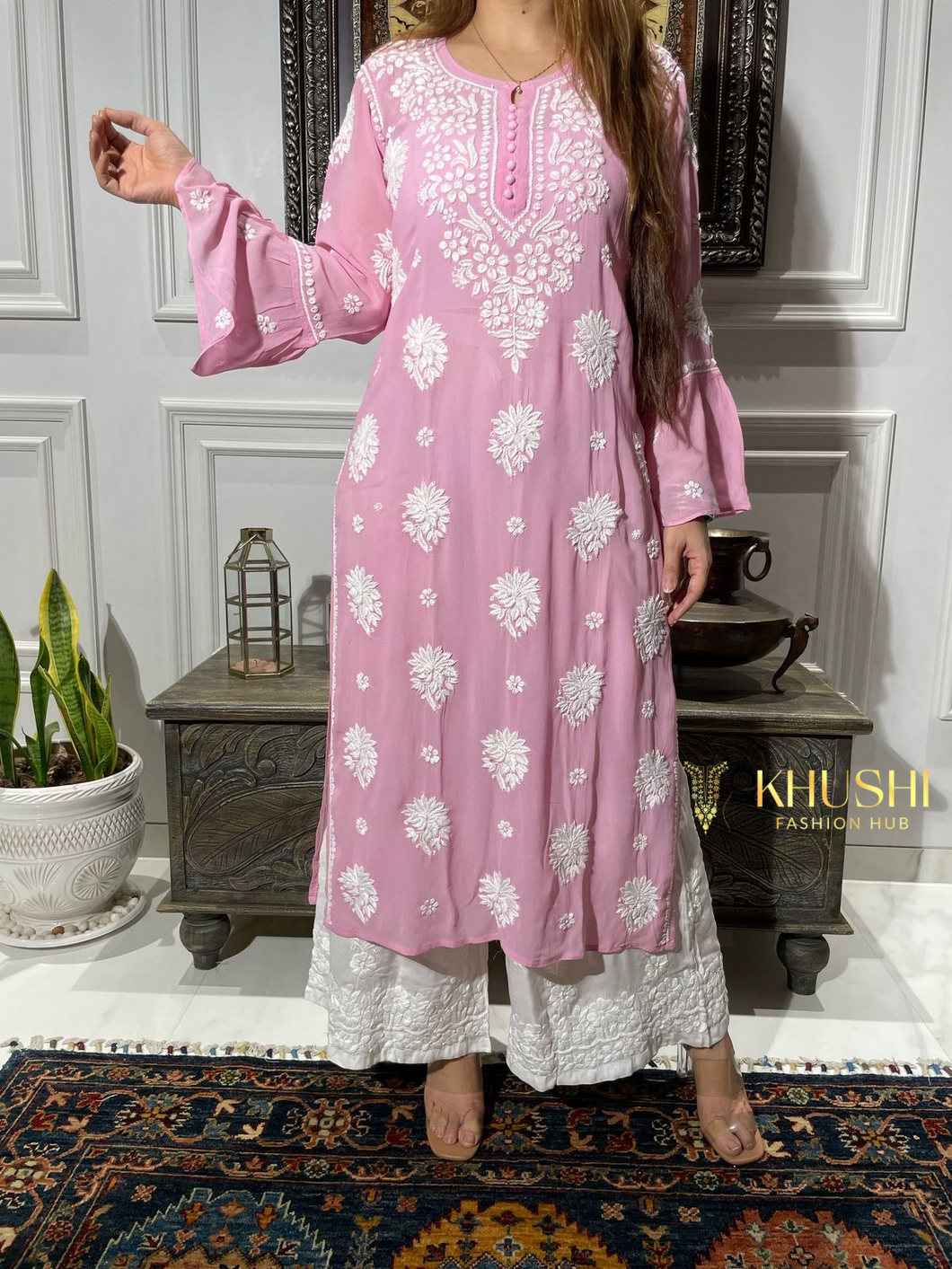 Chikankari Georgette Kurti