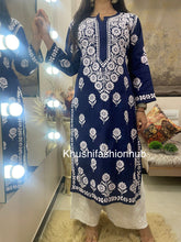 Load image into Gallery viewer, Navy Blue Kurti
