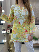 Load image into Gallery viewer, Yellow Printed Short Kurti
