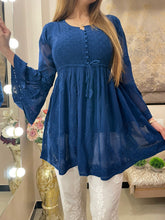 Load image into Gallery viewer, Blue Short Kurti
