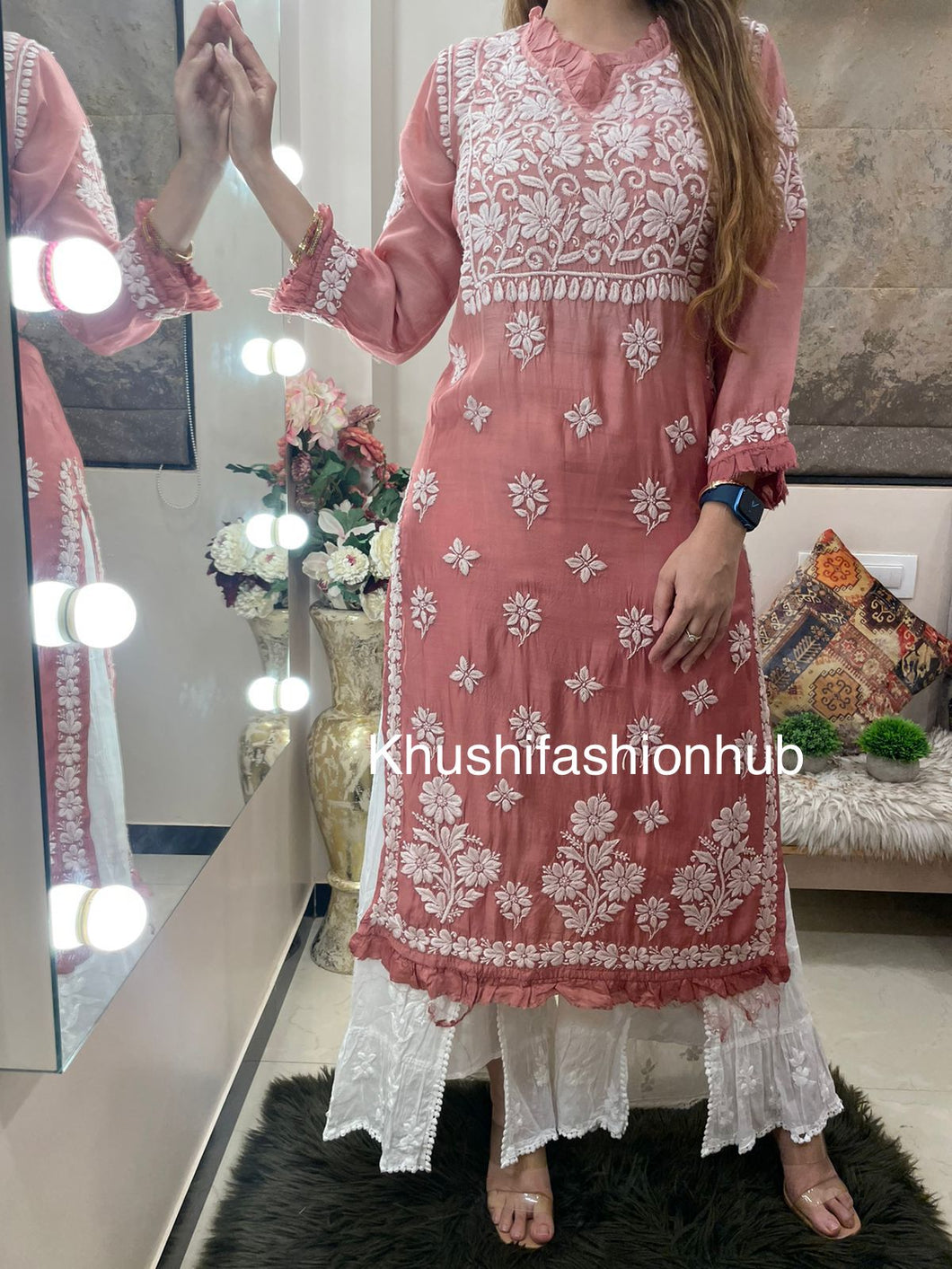 Nude Red Kurti