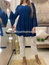 Load image into Gallery viewer, Blue Short Kurti
