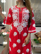 Load image into Gallery viewer, Red Kurti
